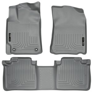 Toyota Camry Floor Liners - Front + Rear - Husky Liners - WeatherBeater - Gray - 2012